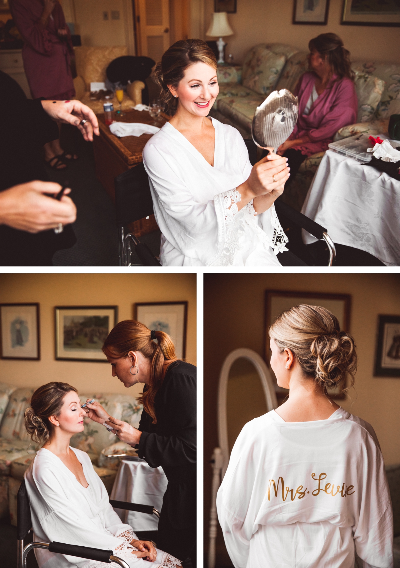 Bride getting ready for her Rochester NY Wedding