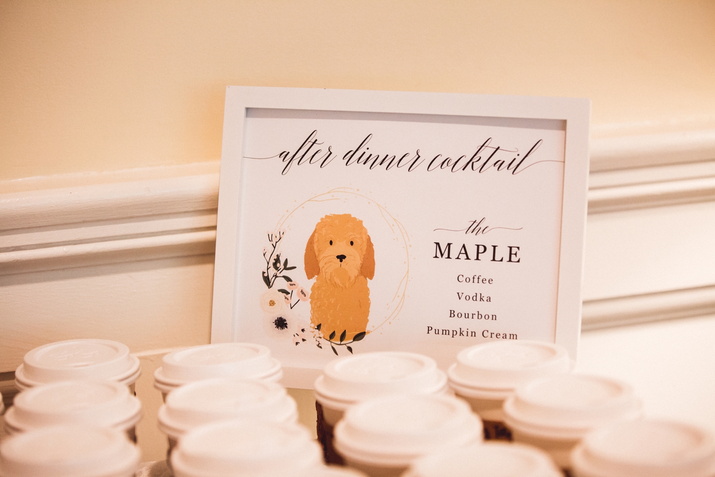 Pumpkin spice latte wedding favors