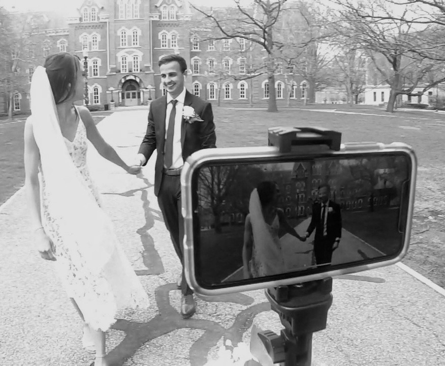 Wedfuly virtual wedding recording streaming with phone