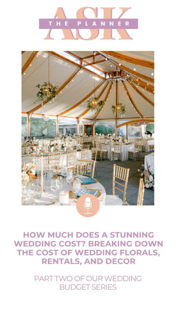 creating a wedding budget for florals 