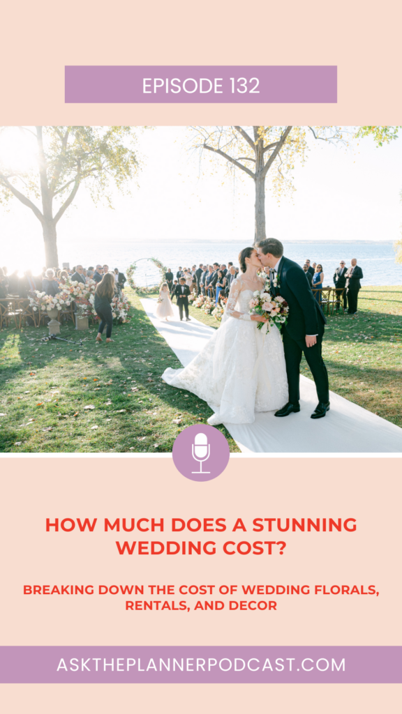 creating a wedding budget for florals and rentals