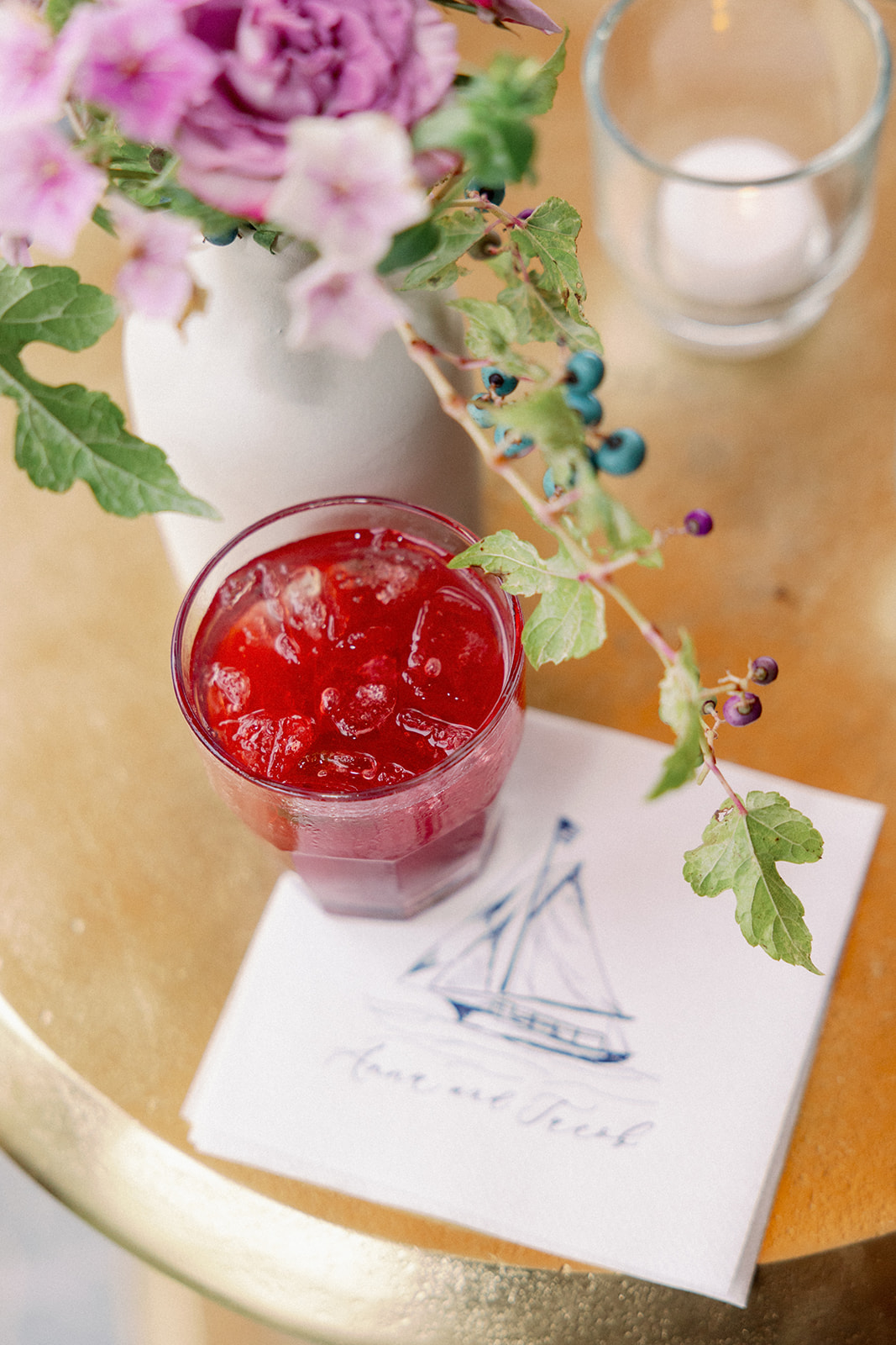 signature cocktail drinks at the lake house wedding 