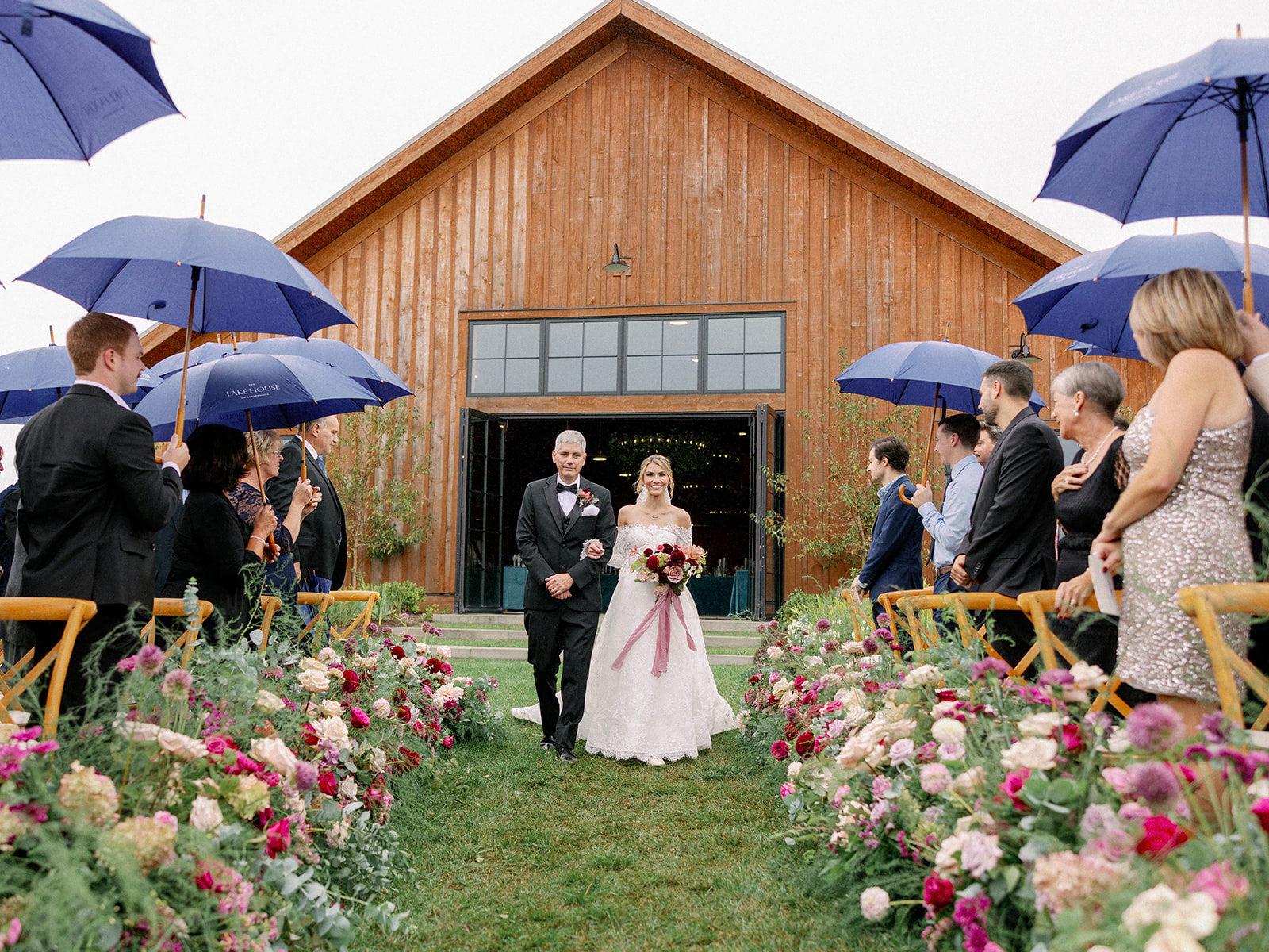 bride walking down the aisle 