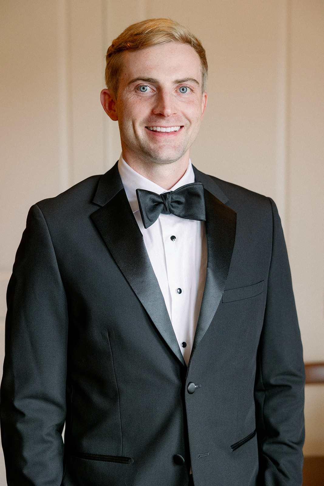 groom in his tuxedo 