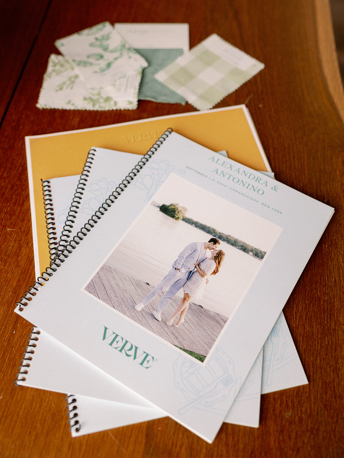 Flat lay of Verve Event Co. wedding planning checklists.