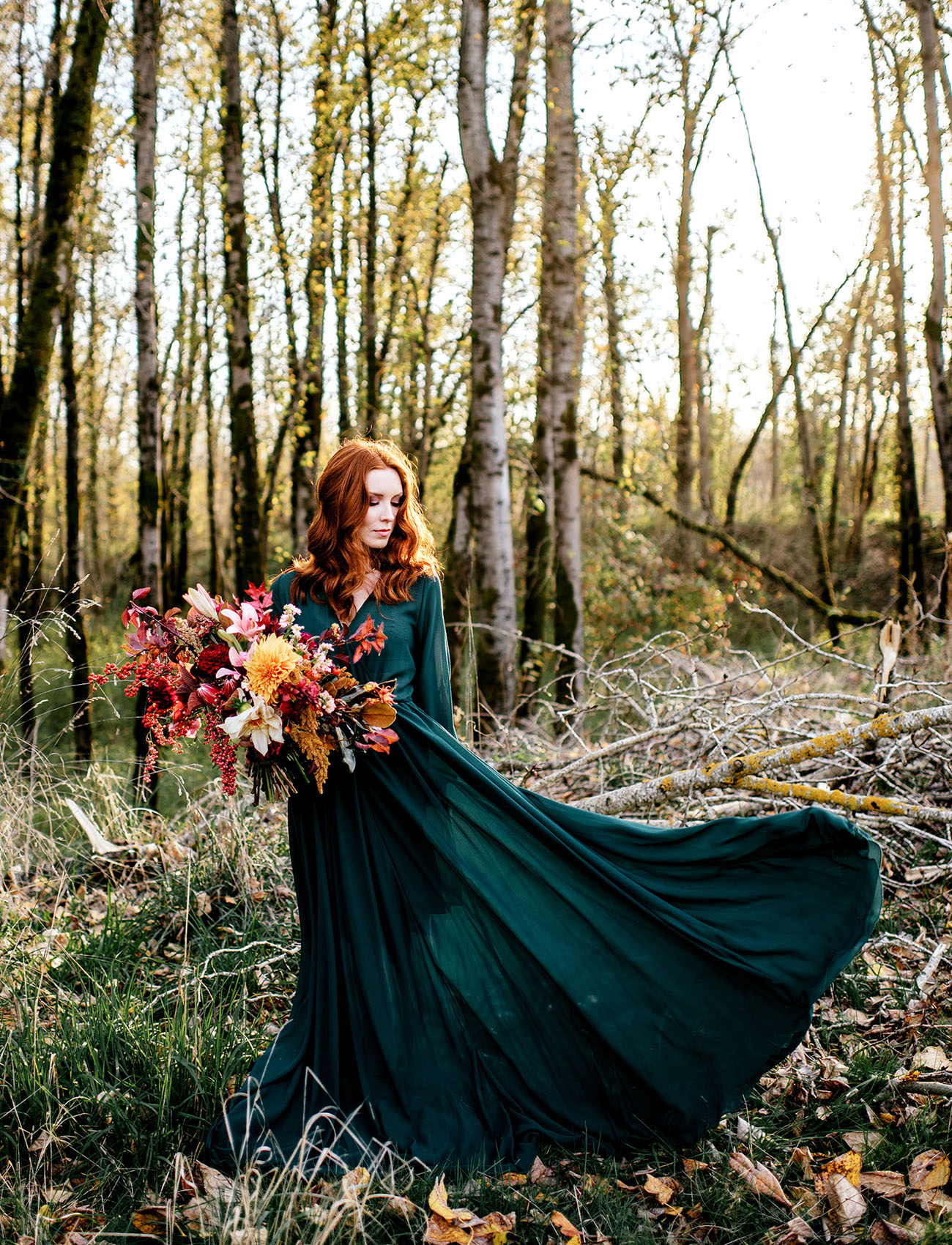 Fall Emerald bridesmaid dress | Verve Event Co.