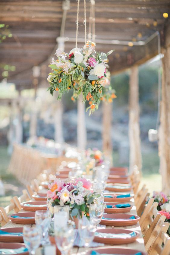 Terra Cotta Chargers Wedding | Style Me Pretty