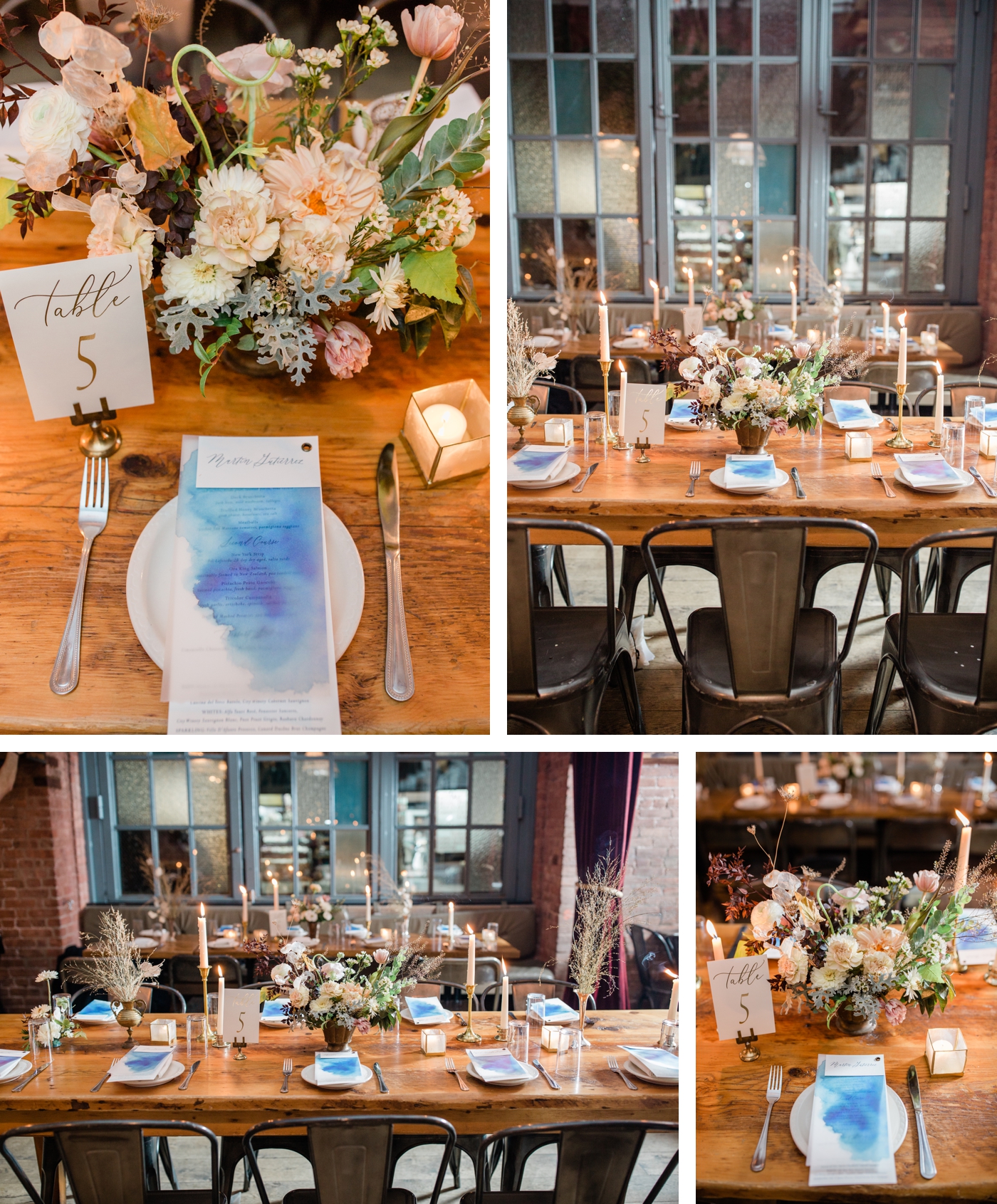 Ingrid & Martin’s High-Fashion and Indigo-Inspired NYC Wedding by Verve Event Co.