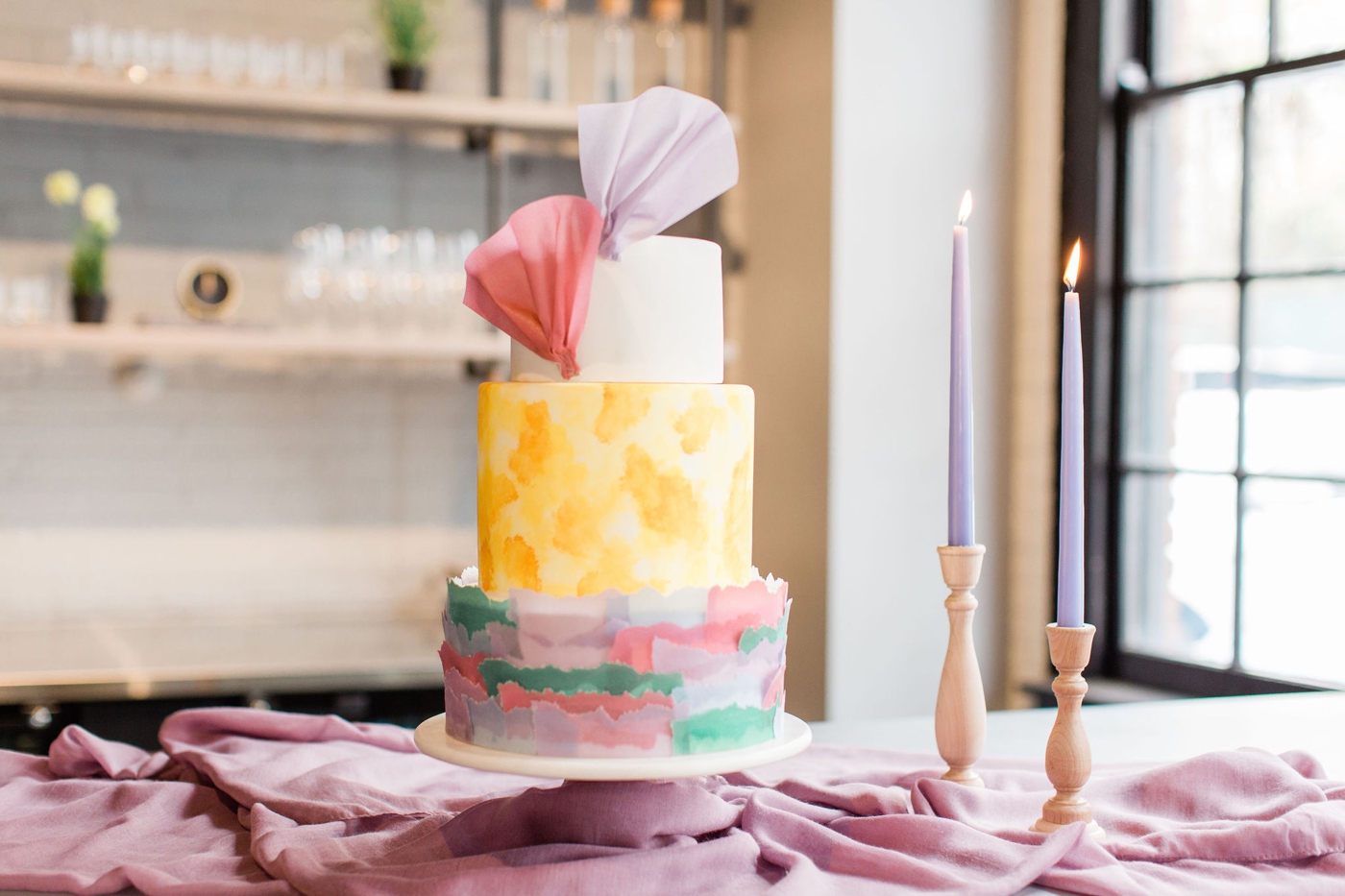 Colorful Wedding Cake for a unique wedding