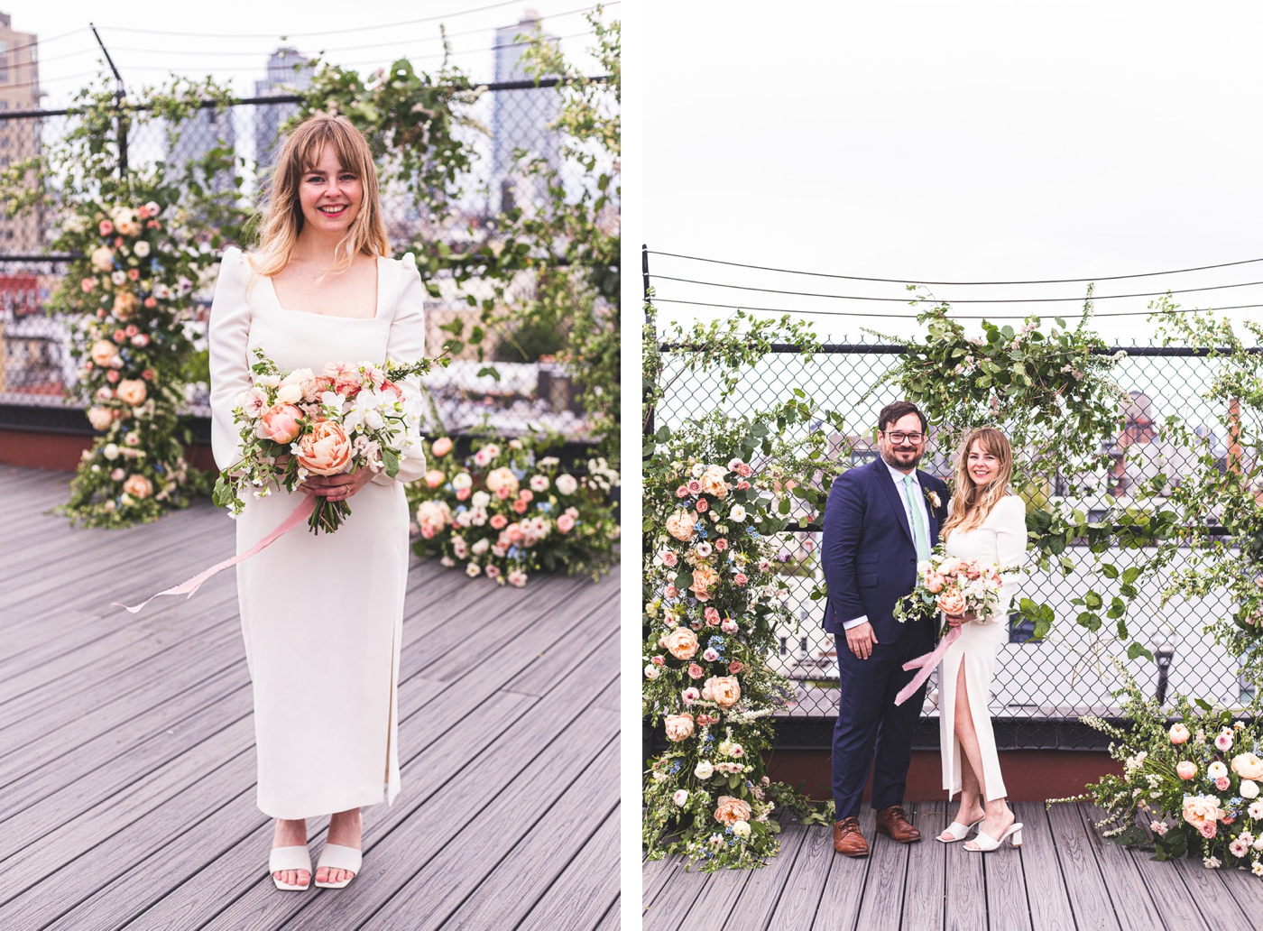 Rooftop Elopement in Brooklyn, New York by Verve Event Co.
