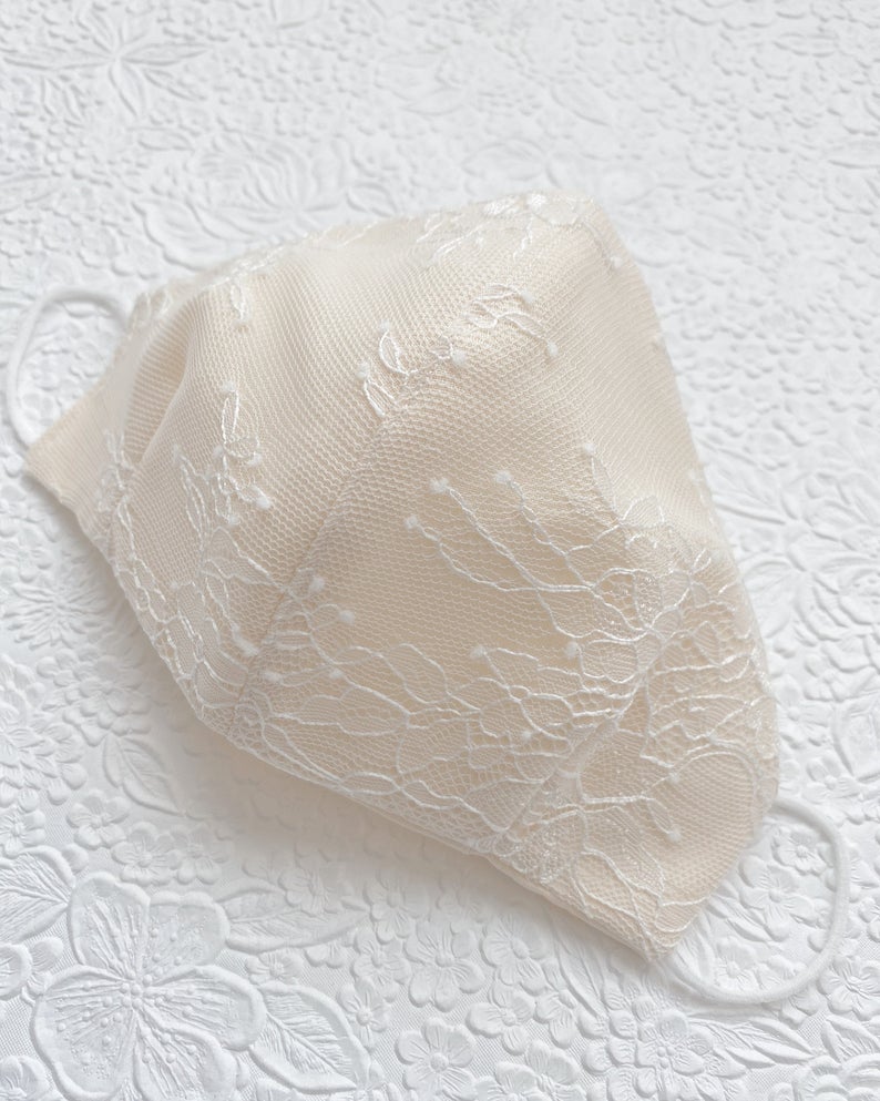 Couture French Lace Bridal Face Mask
