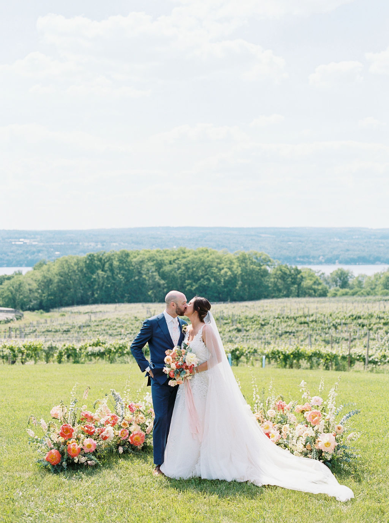 Bride and Groom vineyard wedding photos