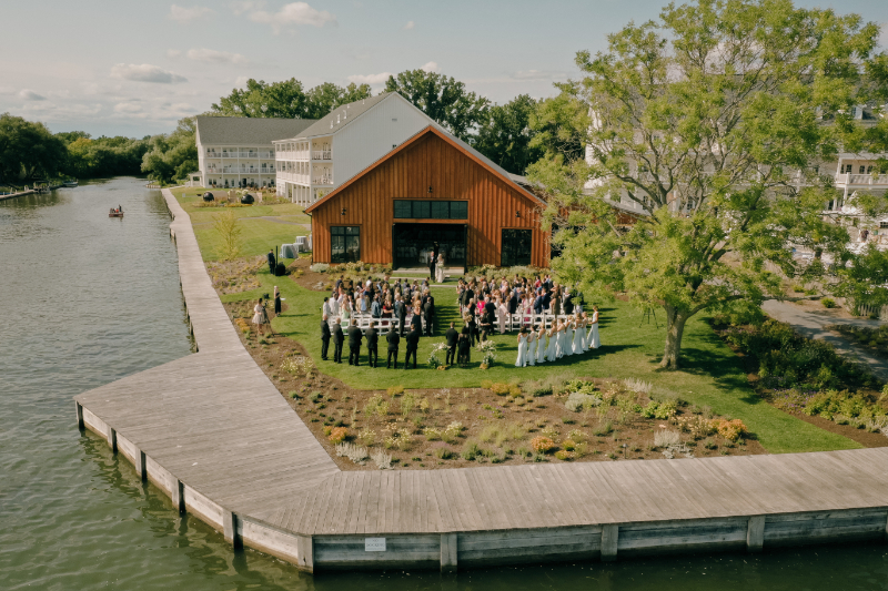 Lake House on Canandaigua wedding ceremony
