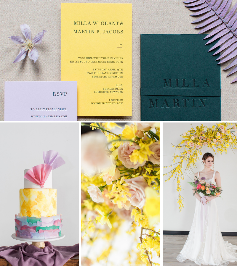 yellow spring wedding colors