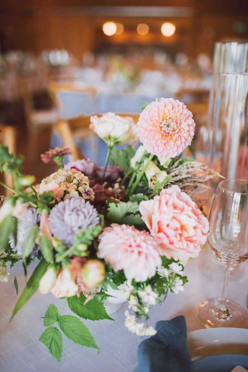 wedding floral centerpiece closeup