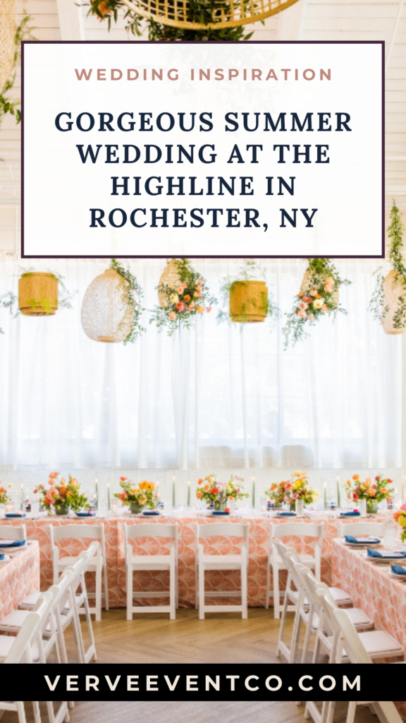 bright and colorful wedding at the Highline in Rochester, NY