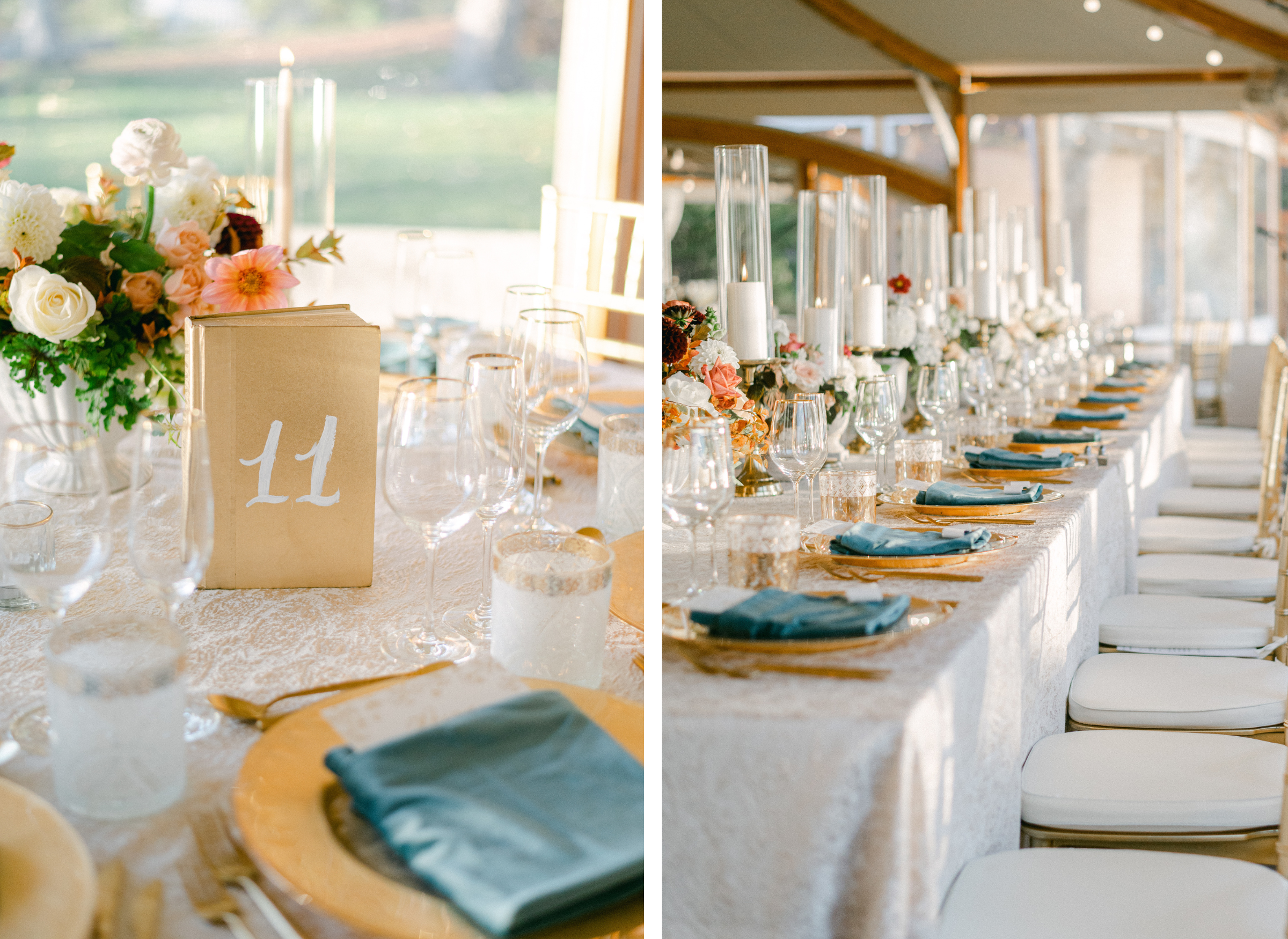 Ashley and David's Luxurious Inns of Aurora Wedding_Reception Tables_Verve Event Co.