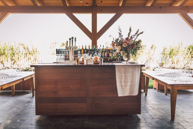 wedding bar stations