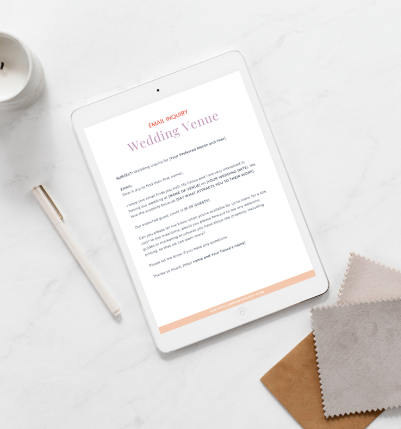 wedding planner email templates