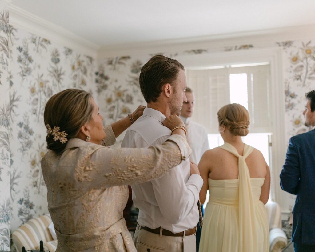 groom getting ready