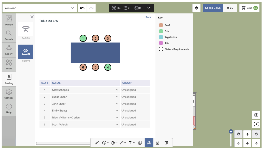 seat assignment tool