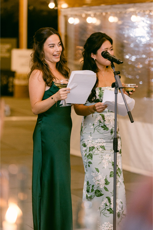 speeches by the bridal party