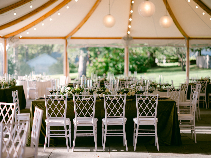 table set up at wedding in new York