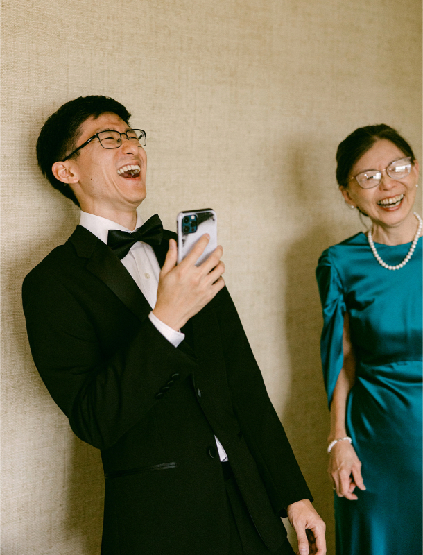 parents seeing bride for the first time New York wedding