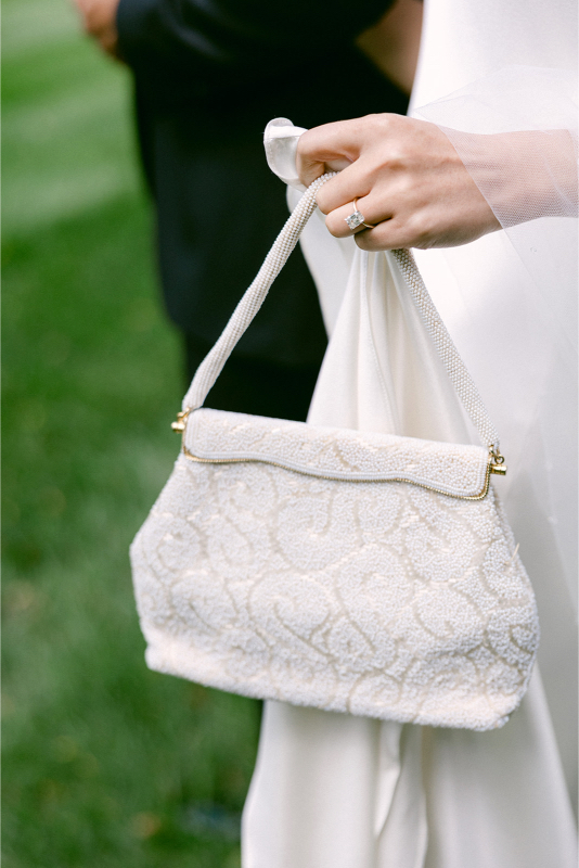 bridal purse details