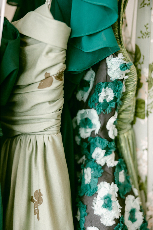 green bridesmaid dresses