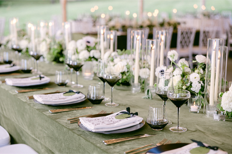 table details at wedding