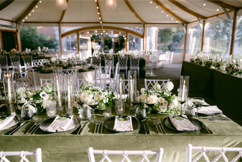 reception space at New York wedding