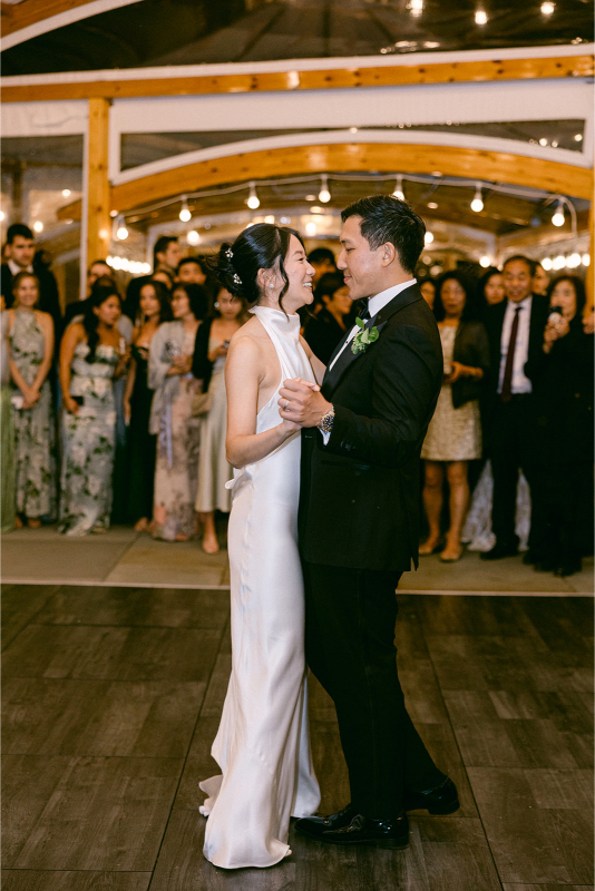 dancing with her groom