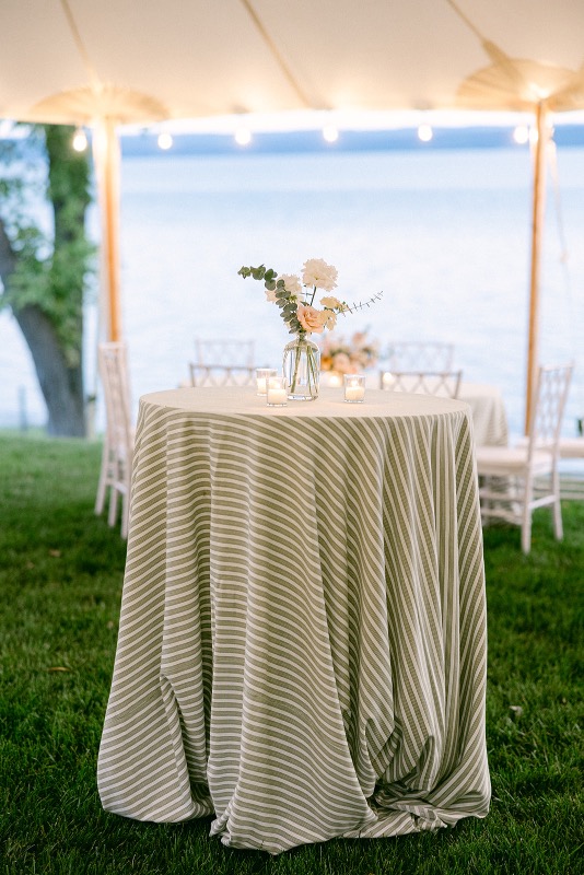 welcome reception table details