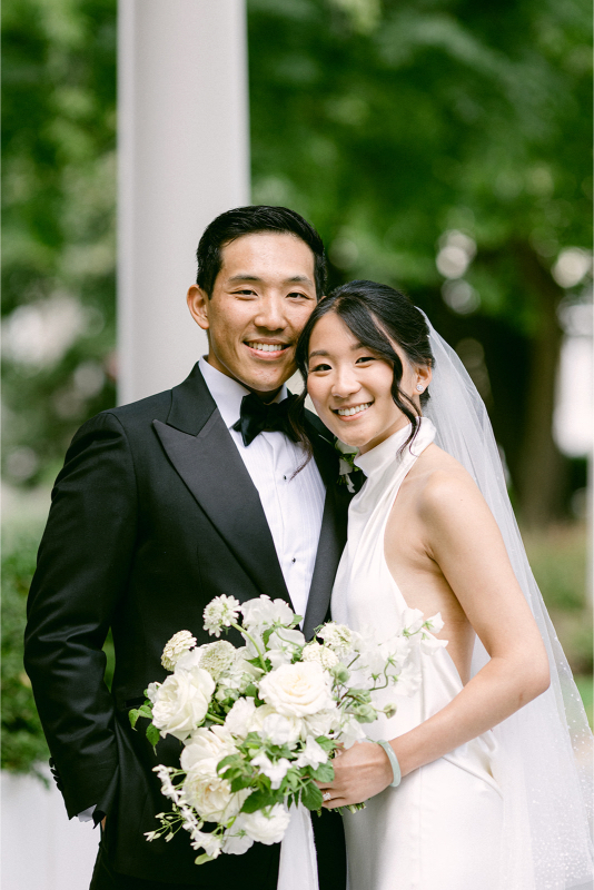 bride and groom portraits New York wedding