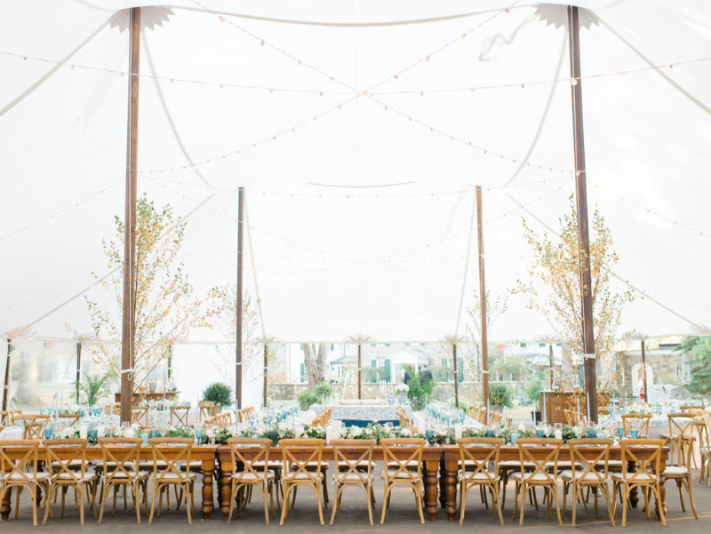 Glynwood farm weddings under a tent. 