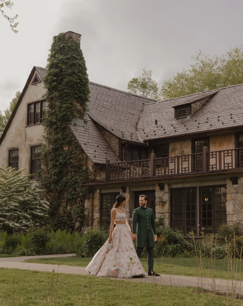 Couple celebrating their Troutbeck wedding. 
