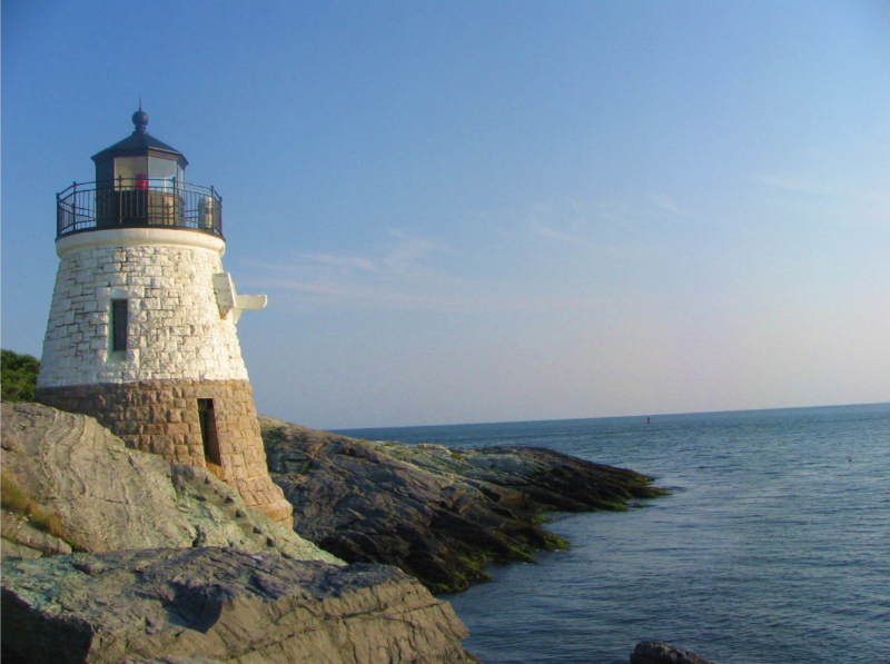 The lighthouse at Castle Hill Inn. 