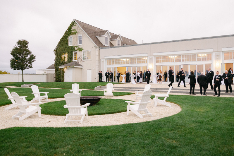 Outside view of Water Salon lawn at Belle Mer: A Longwood Venue.
