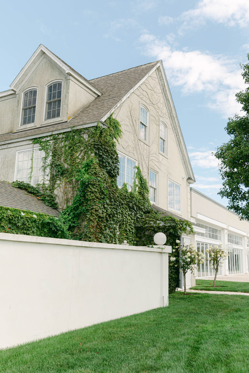 Vines growing on the side of Water Salon at Belle Mer: A Longwood Venue.