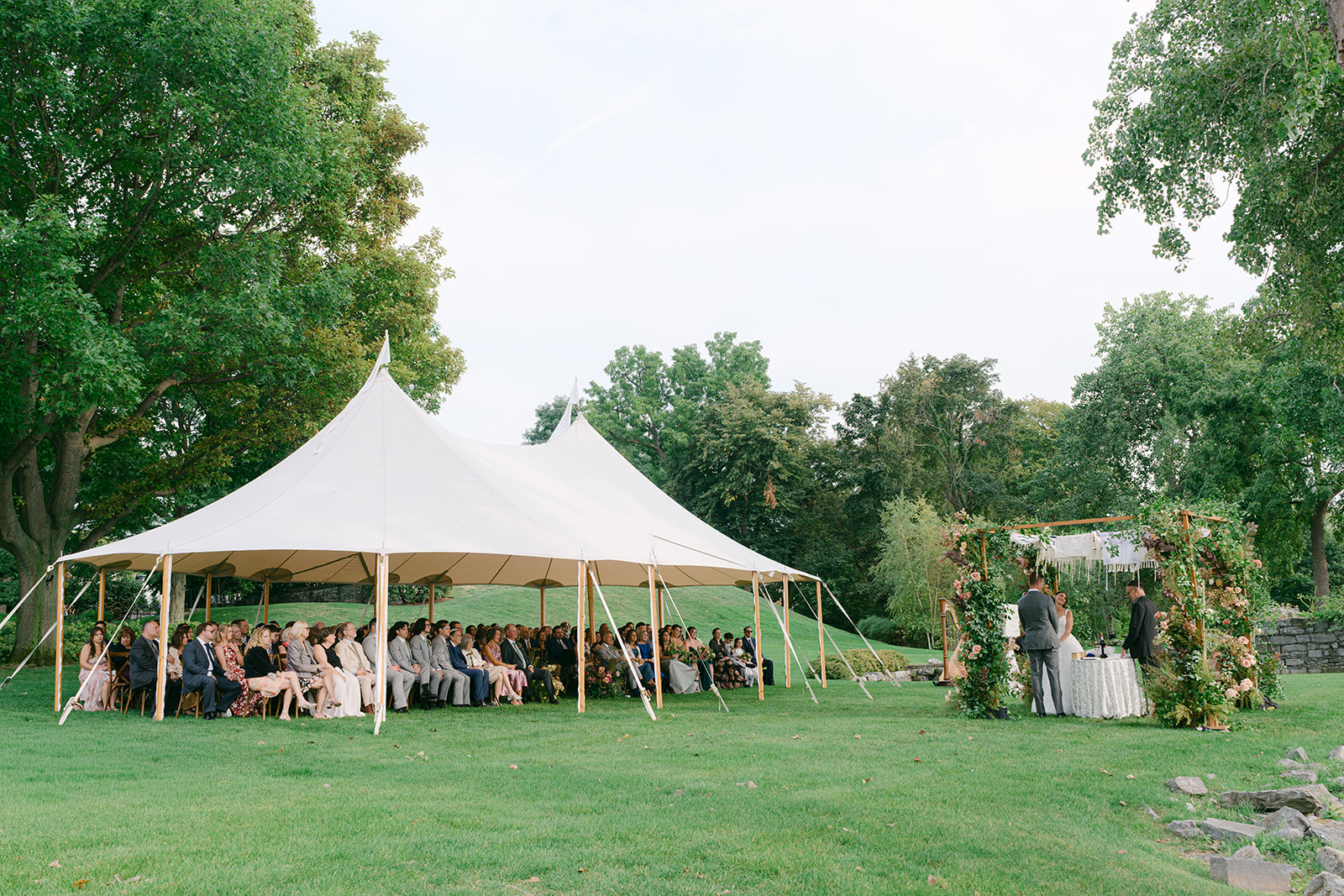 Tented wedding at Inns of Aurora.