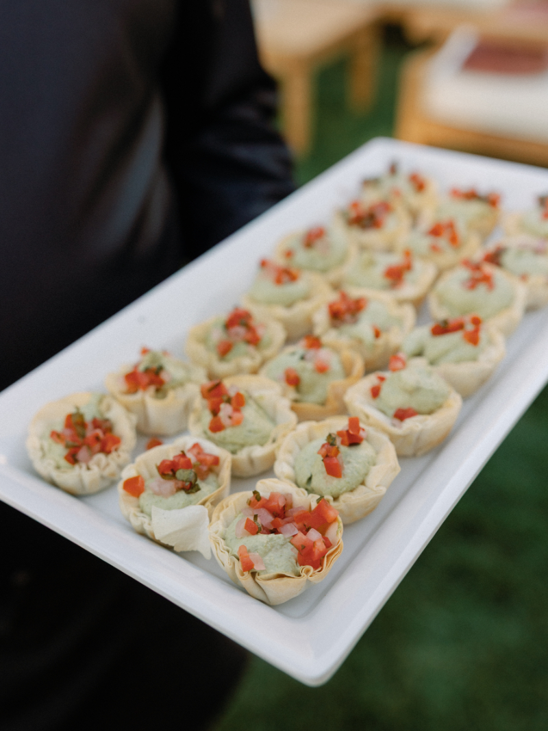 Passed hors d'oeuvres for cocktail hour at the Inns of Aurora.