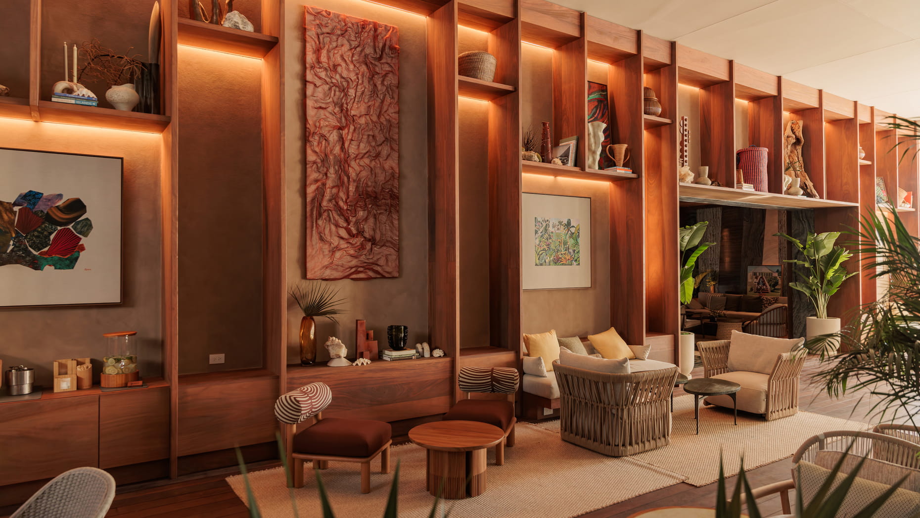 Hotel lobby decorated for Four Seasons Anguilla.