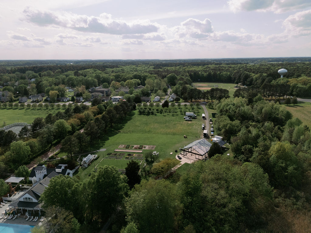 Aerial view of Inn at Perry Cabin.