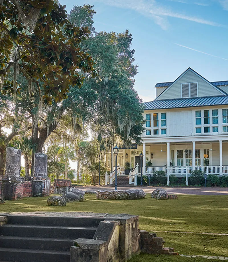 View of one of the cottages on the Montage Palmetto Bluff property.