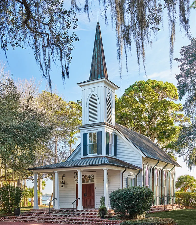 A chapel available for a Montage Palmetto Bluff wedding.