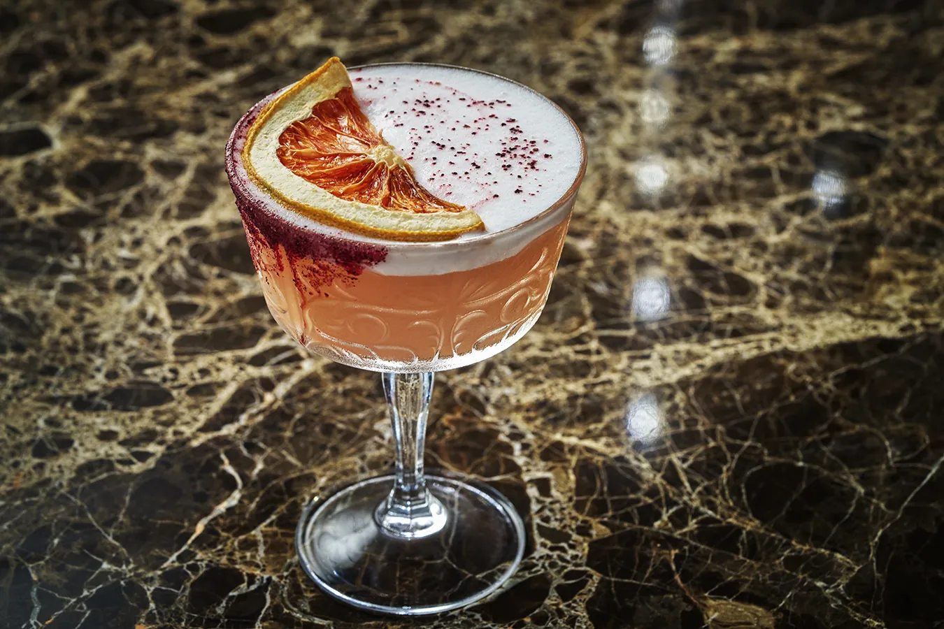 Cocktail prepared by the culinary team for a Montage Palmetto Bluff wedding.